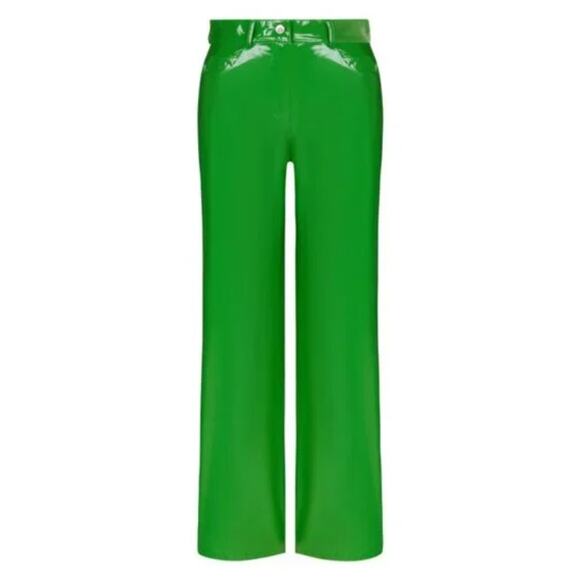 Green Pleather Vinyl Pants by Nocturne - Picture 2 of 10